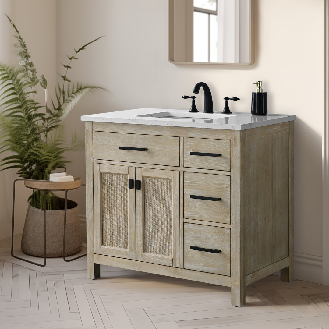 Marquist 36" Single Bathroom Vanity With Stone Top